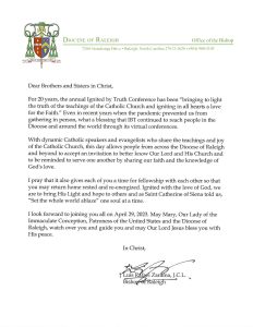 Bishop Zarama: Letter of Support