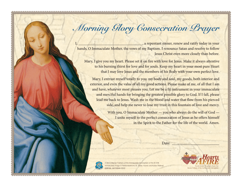Marian Consecration Certificate